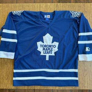 Vintage 90s Starter NHL Toronto Maple Leafs Hockey Jersey Licensed Made Korea XL